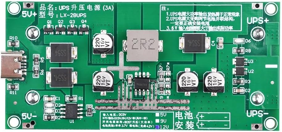 1 Stück 5V 3A 18650 USV unterbrechungsfreie Stromversorgung Type-C -USB-Lithium-Batterieladegerät