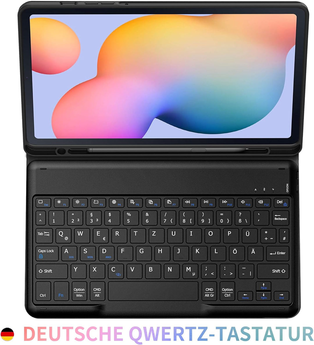 EasyAcc Tastatur Hülle Kompatibel mit Samsung Galaxy Tab S6 Lite 10,4 Zoll 2022/2020 SM-P610N P615N,