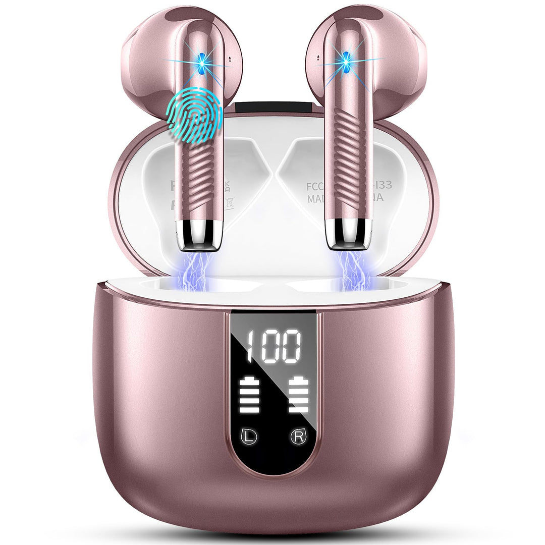 Bluetooth Kopfhörer, In Ear Kopfhörer Kabellos Bluetooth 5.3 Kabellose Kopfhörer mit 4 Mic, 2023 Neu
