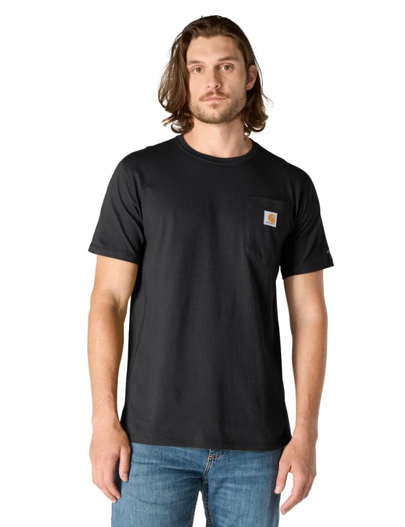 Carhartt Bekleidung Logo T-Shirt grün XS Schwarz, XS Schwarz