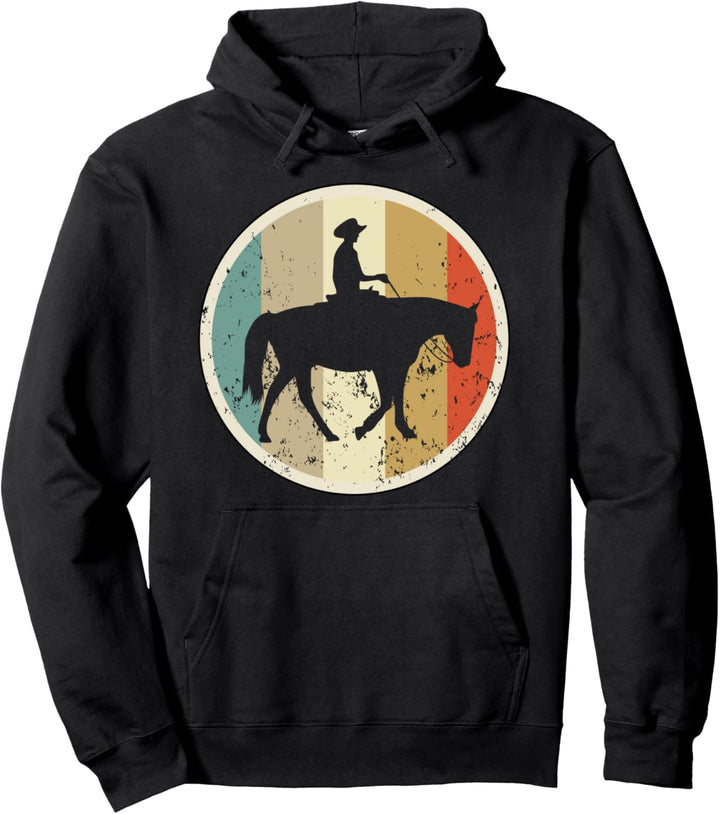 Westernreiten Westernreiter Cowboy Reiter Retro Vintage Pullover Hoodie