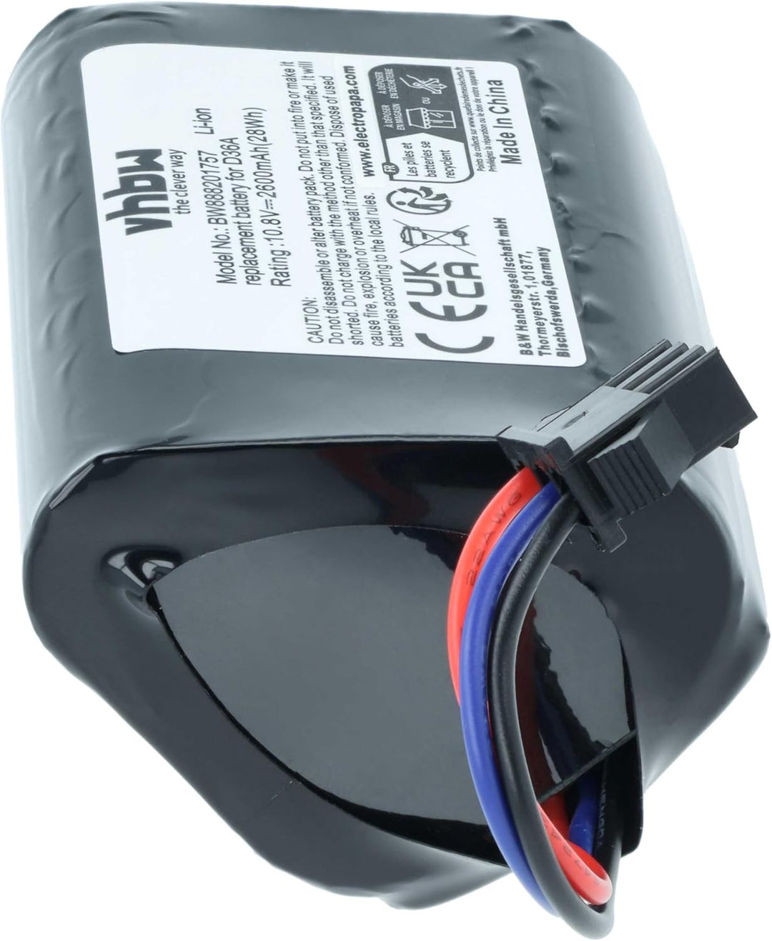 vhbw Akku kompatibel mit Ecovacs D36A, D36B, D36C, D36E, DA60, DA611, DB35 Staubsauger Home Cleaner