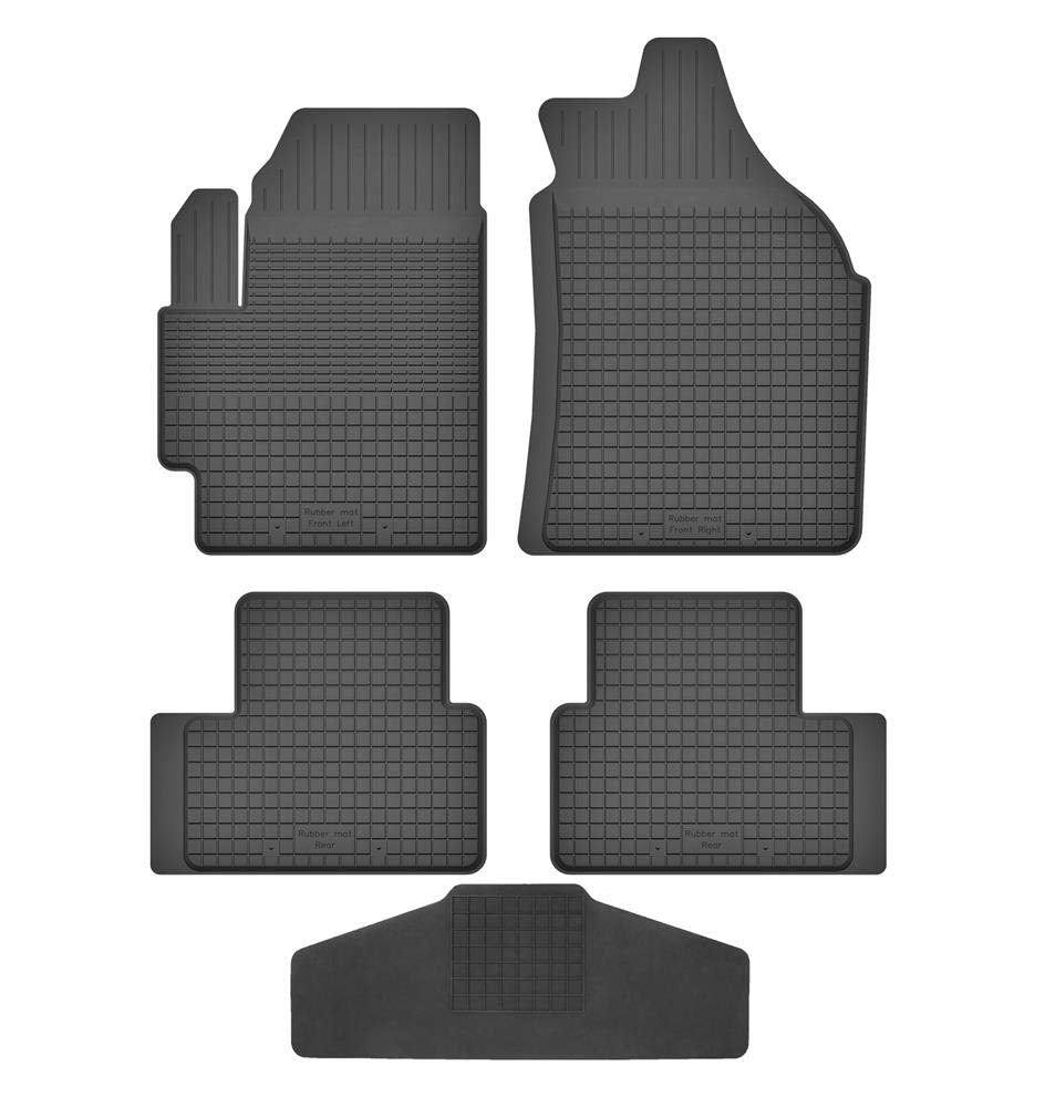 Fussmatten Vorne, Hinten 4er Set für Daewoo Matiz Chevrolet Spark 1998-2009 Gummi Gumimatten, Vorne,