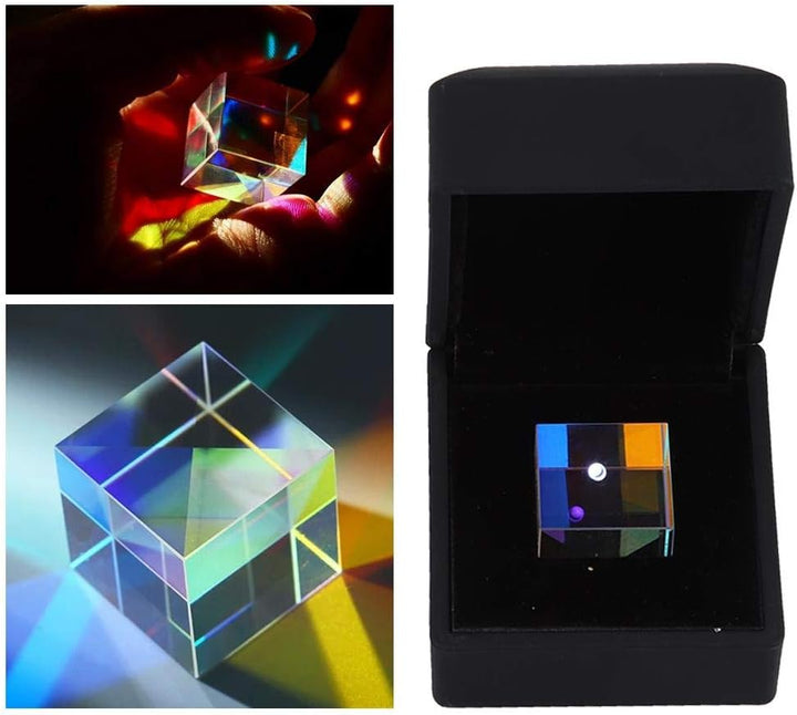 23 * 23 * 23mm optisches Glasprisma, RGB-Dispersionswürfel-Prisma-Buntglasprisma für das Unterrichte