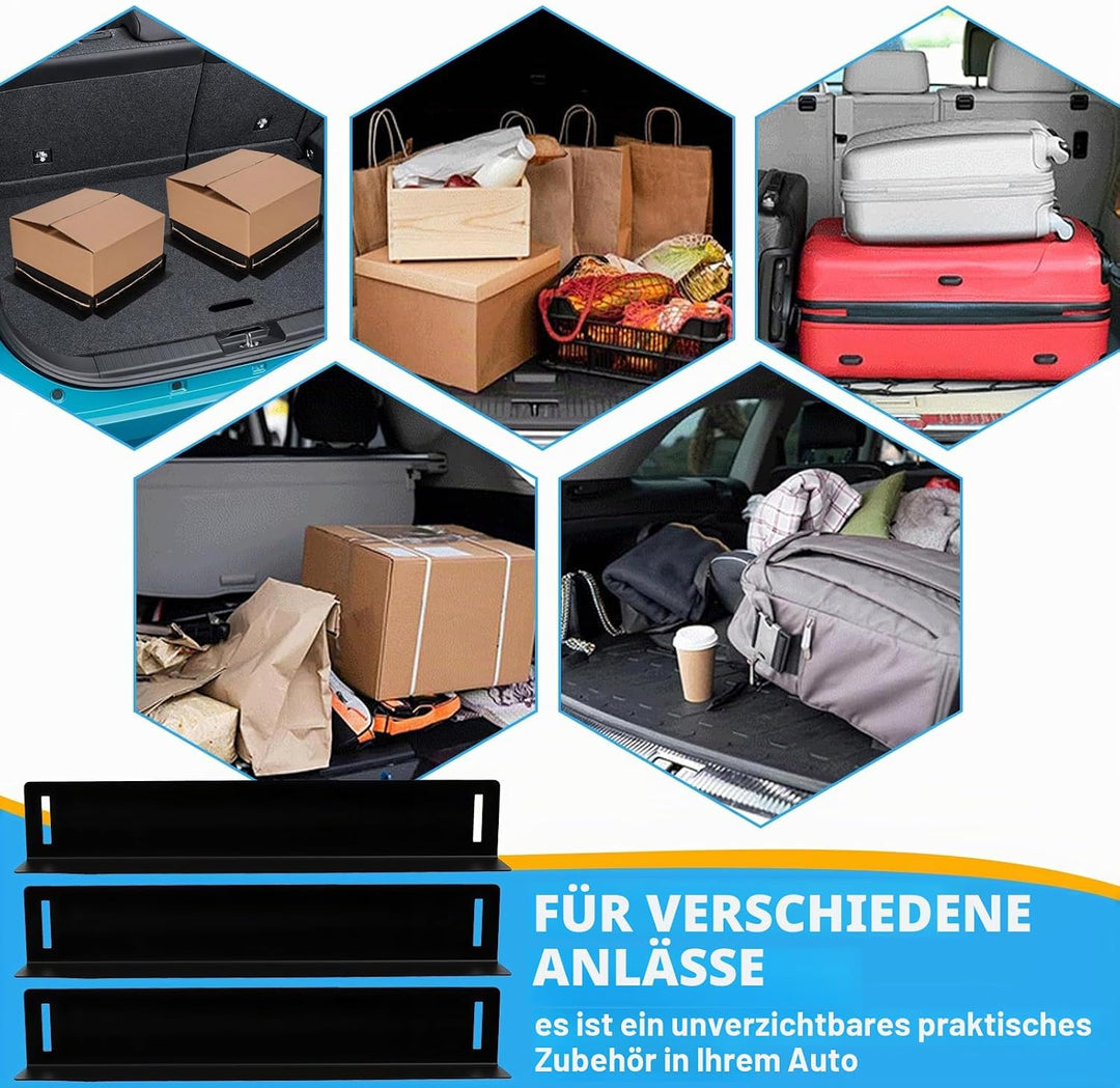 VGECEE 3 Stück Kofferraum Klett Fixierung 30 x 4 x 5cm Auto Gepäckfixierung Kofferraum Klett Cargoel