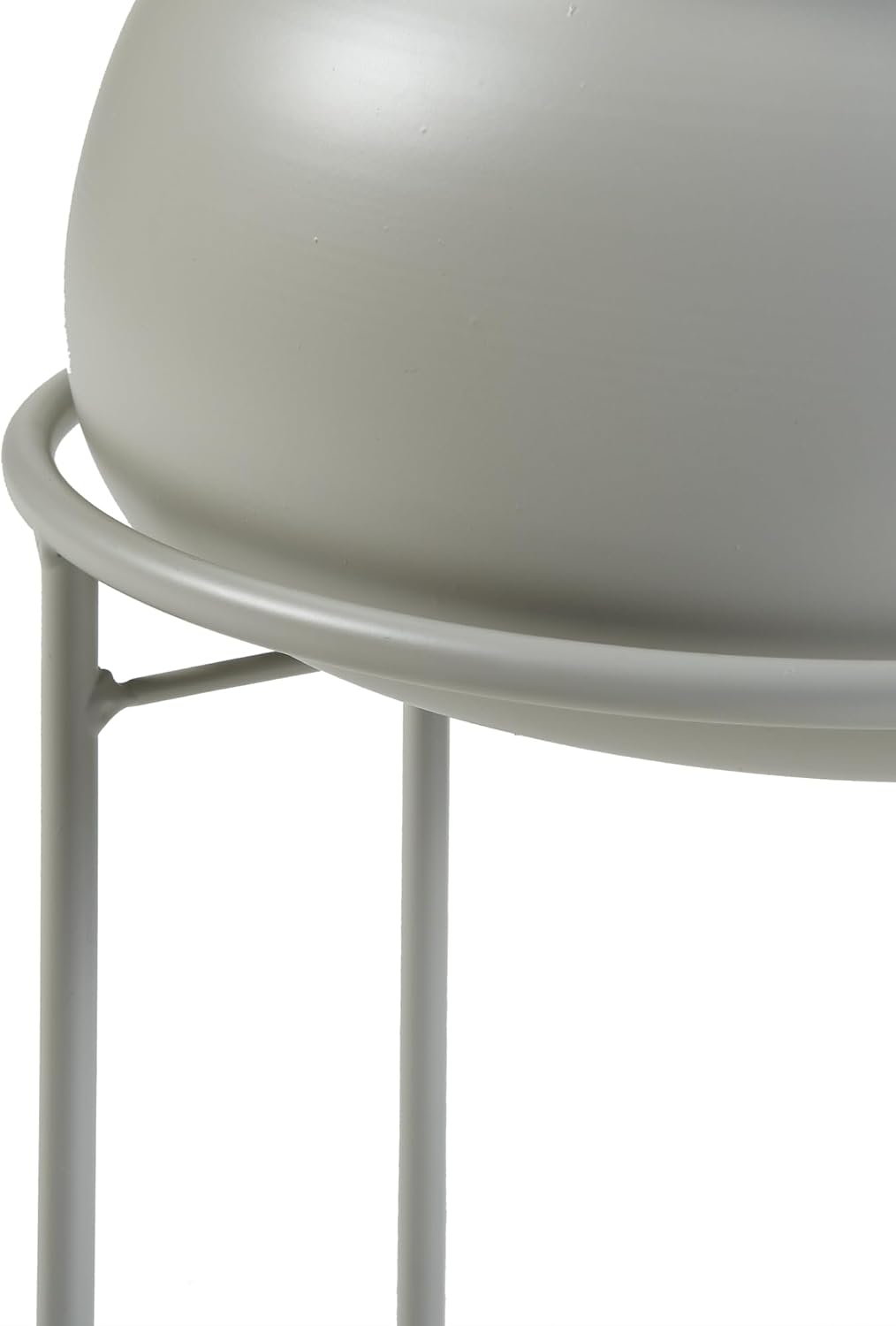 [en.casa] Blumenständer Assen Pflanzenständer mit Blumentopf Metall Hellgrau Pflanzenregal 31,5 x 19