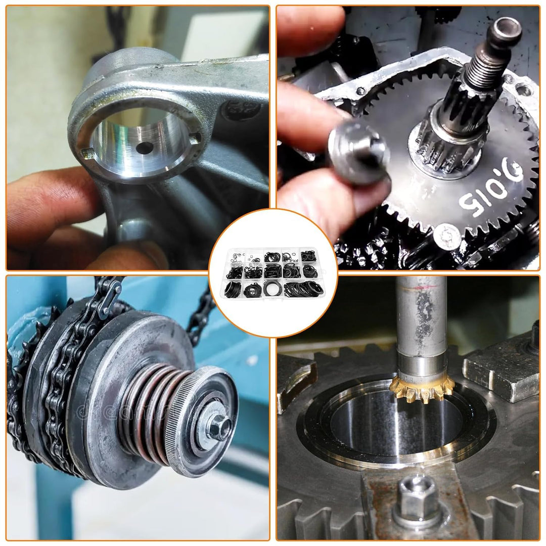 150 Stück Sicherungsring für C-Clip,Sprengring Set Seegering Sortiment, 3mm-32mm 18 Grössen mit Box,