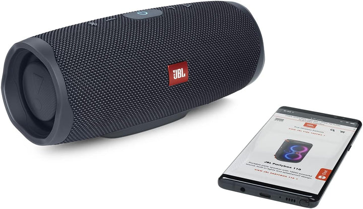 JBL Charge Essential 2 – Tragbarer wasserdichter Lautsprecher mit Powerbank in Schwarz – Wasserdicht