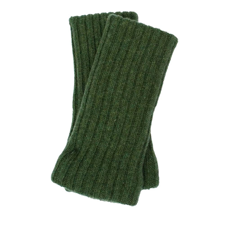 Ganterie, Merino Armwärmer/Pulswärmer, 100% Wolle Grün, Grün
