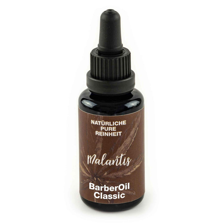 Malantis BarberOil | 30ml | Bartöl in Barbershop Qualität mit Hanfsamen- und Pinienöl, Vitamin E | B