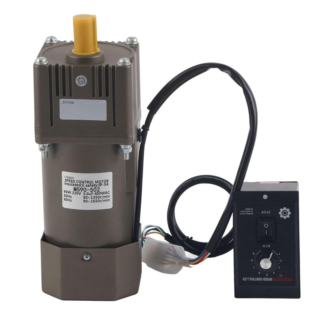 AC 220V 90W Motor mit einstellbarer Drehzahl Stufenlos regelbarer Frequenzumrichtermotor mit Getrieb