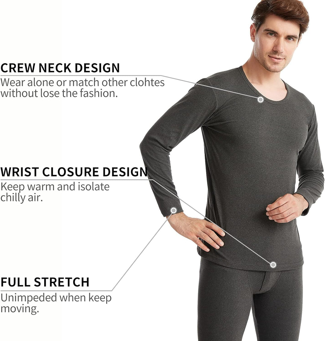 Herren-Thermounterwäsche-Set, lange Unterhose, Thermounterwäsche, Unterhemd und Unterteil, ultraweic