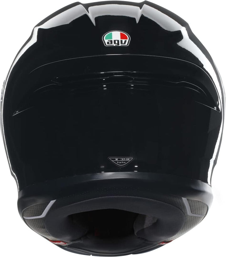 K6 S AGV E2206 MPLK, Full-face Motorcycle Helmet Schwarz XS, Schwarz XS