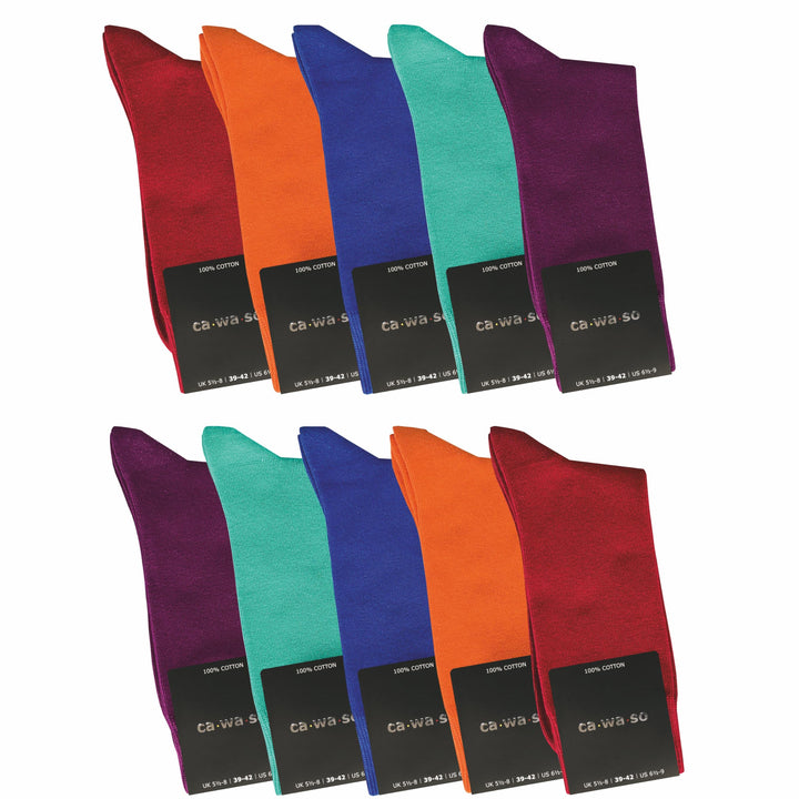 Herren Socken aus 100% Baumwolle | Reine Baumwollsocken im 10er-Set | Freizeitsocken ohne Naht mit v
