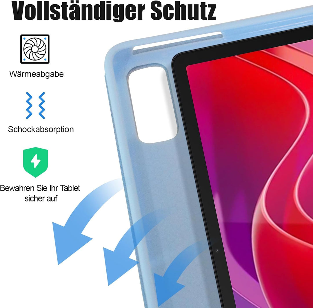 Hülle mit Tastatur für Lenovo Tab P11 (2nd Gen) 11.5 Zoll TB350FU/TB350XU - (Deutsches) Hülle mit Ta