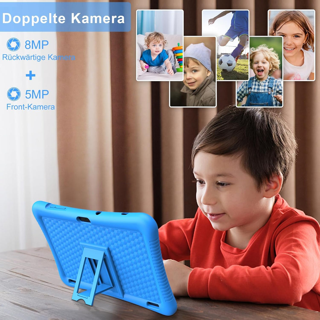 Semeakoko Kinder Tablet 10 Zoll Android 13, Kids Tablet Quad Core Processor 1.6GHz, 3GB RAM/32GB ROM