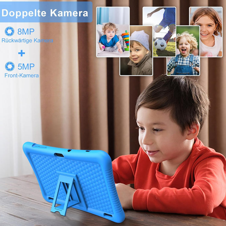 Semeakoko Kinder Tablet 10 Zoll Android 13, Kids Tablet Quad Core Processor 1.6GHz, 3GB RAM/32GB ROM