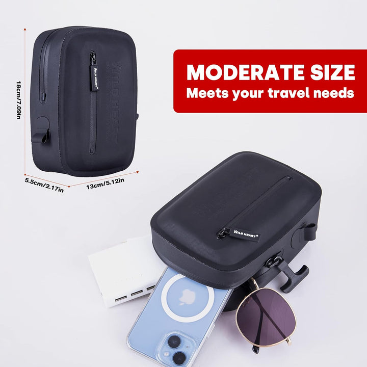 WILD HEART Luftdichte und wasserdichte kleine Tasche für Medikamente/Handy/Geldbörse, zum Aufhängen