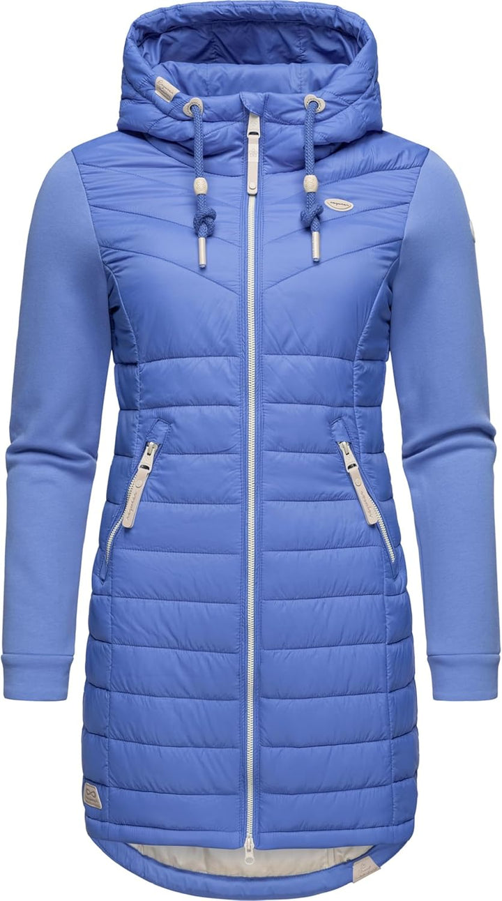 Ragwear Damen Übergangsjacke leichte Jacke lang mit Kapuze Lucinda Long II Intl XS-6XL S Blue24, S B