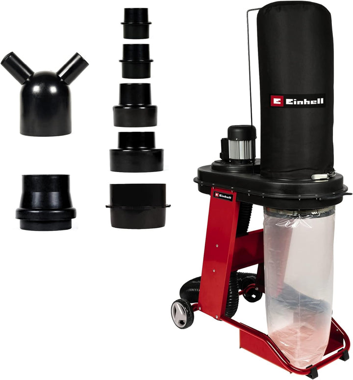 Einhell Absauganlage TE-VE 550/2 A (550 Watt, laufruhiger Induktionsmotor, Automatiksteckdose mit St