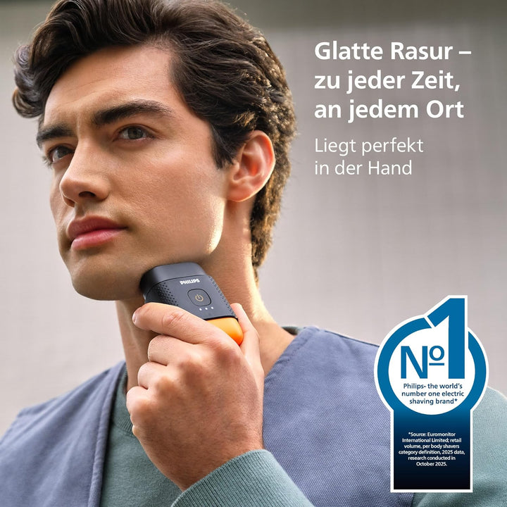 Philips Rasierer Series 500 - kompakter Elektrorasierer, Lift & Cut-System, SteelPrecision-Klingen,