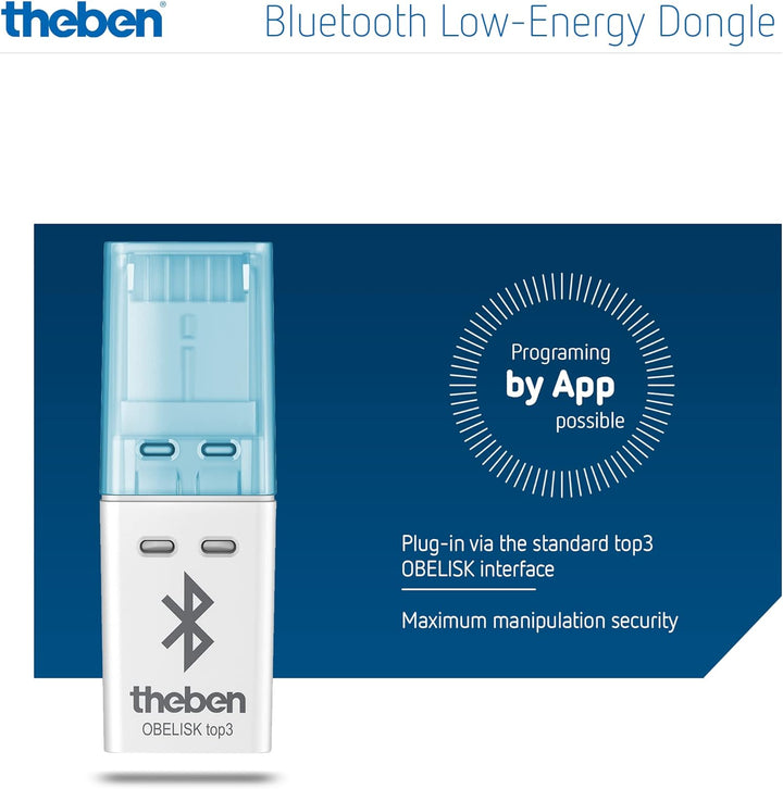 Theben 9070130 Bluetooth Obelisk top3 - Bluetooth Low-Energy Dongle für Digitale Zeitschaltuhren top