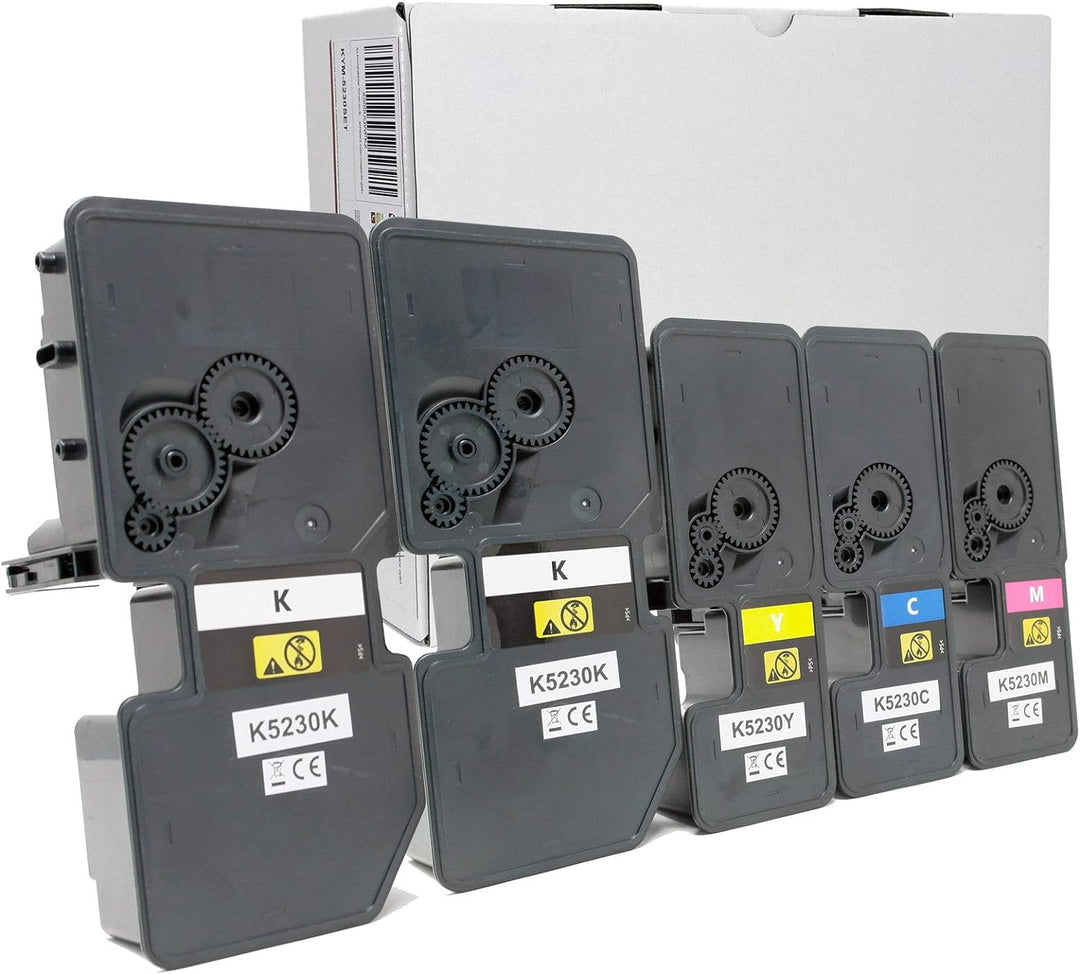 OBV 5er Set kompatibler Toner als Ersatz für Kyocera TK-5220 / TK-5230 für Kyocera ECOSYS M5521cdn M