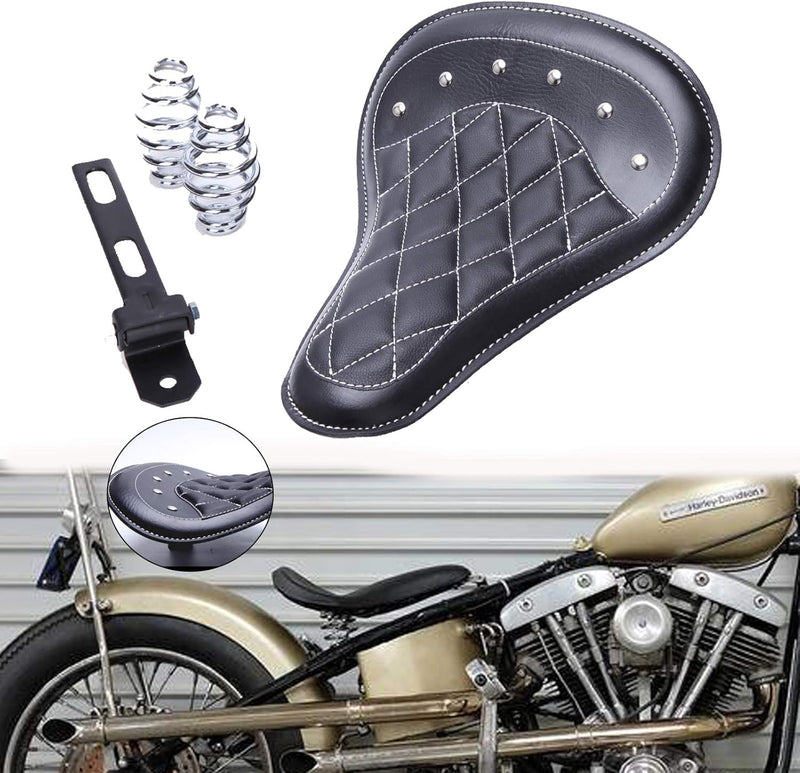 Bobber sitz Motorrad Leder Solo Sitz mit 3&