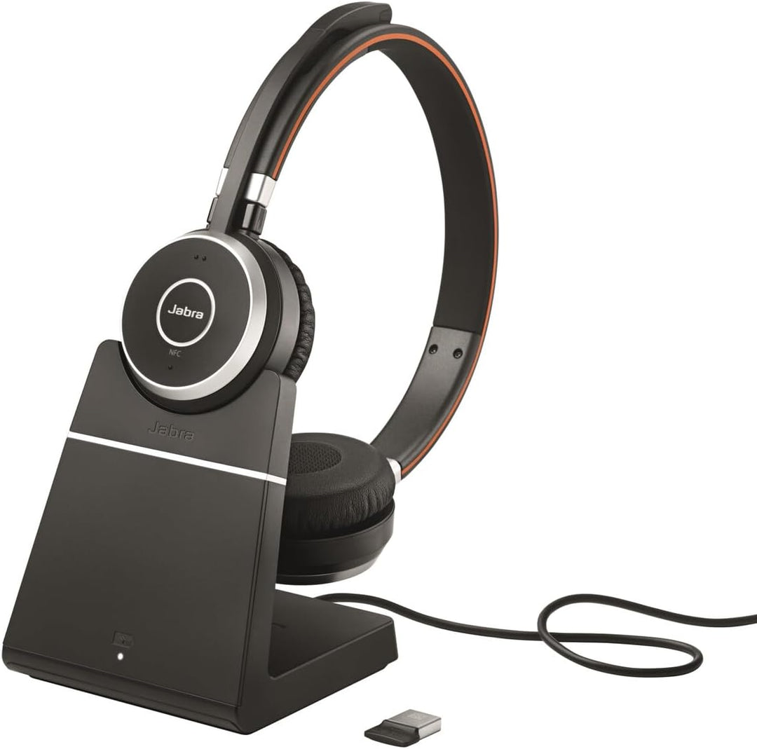 Jabra Evolve 65 SE Schnurloses Stereo-Headset - Bluetooth-Headset mit Mikrofon mit Geräuschunterdrüc