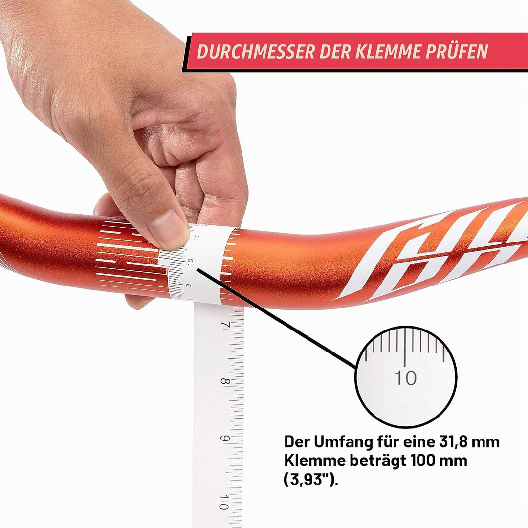Funn Full On Mountainbike Lenker mit Lenkerklemme 31,8 mm und Breite 785 mm, robuster und leichter L