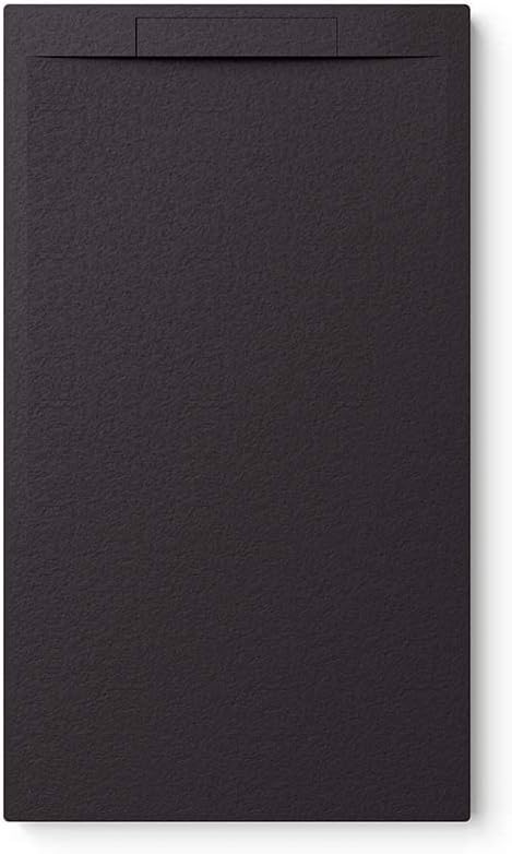KOES - Kunstharz-Duschwanne Modell LIENA – 70x130 – Schwarz RAL 9005 70x130cm Schwarz, 70x130cm Schw
