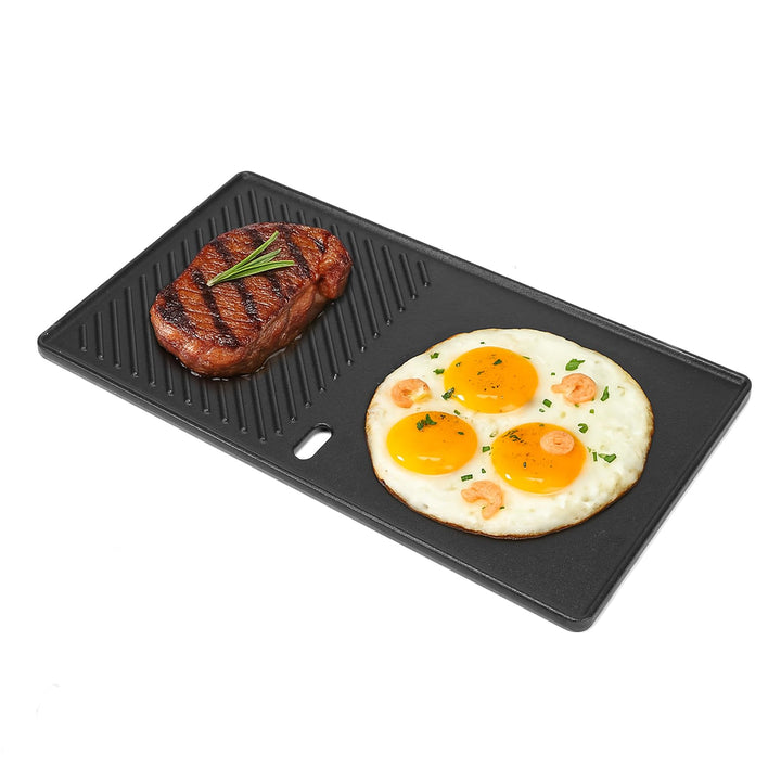 Denmay 43,5cm x 23,5cm Gusseisen Grillplatte für Landmann Triton 2, Enders Kansas Pro 4, Boston Blac