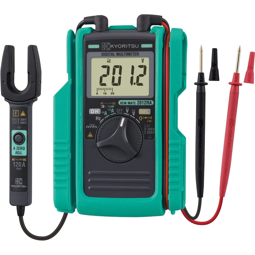 Kyoritsu KEW 2012R Digitales Multimeter mit Mini-Zange zur Messung von AC/DC-Spannungen, AC/DC-Strom