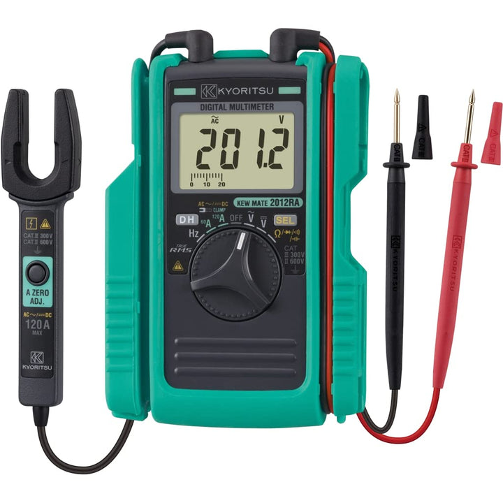 Kyoritsu KEW 2012R Digitales Multimeter mit Mini-Zange zur Messung von AC/DC-Spannungen, AC/DC-Strom
