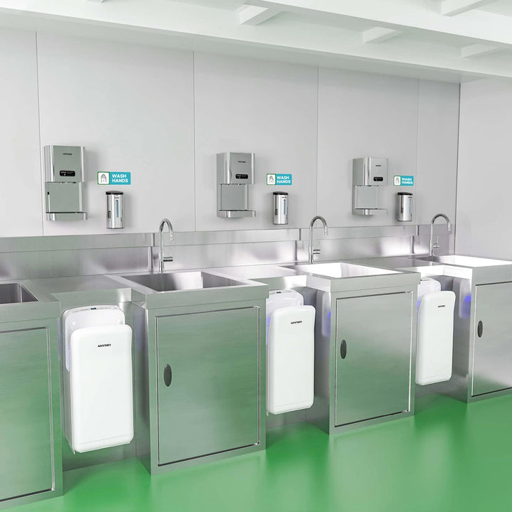 anydry 2005H Händetrockner, Kommerzieller elektrischer Händetrockner, mit HEPA-Filter, Super Powerfu