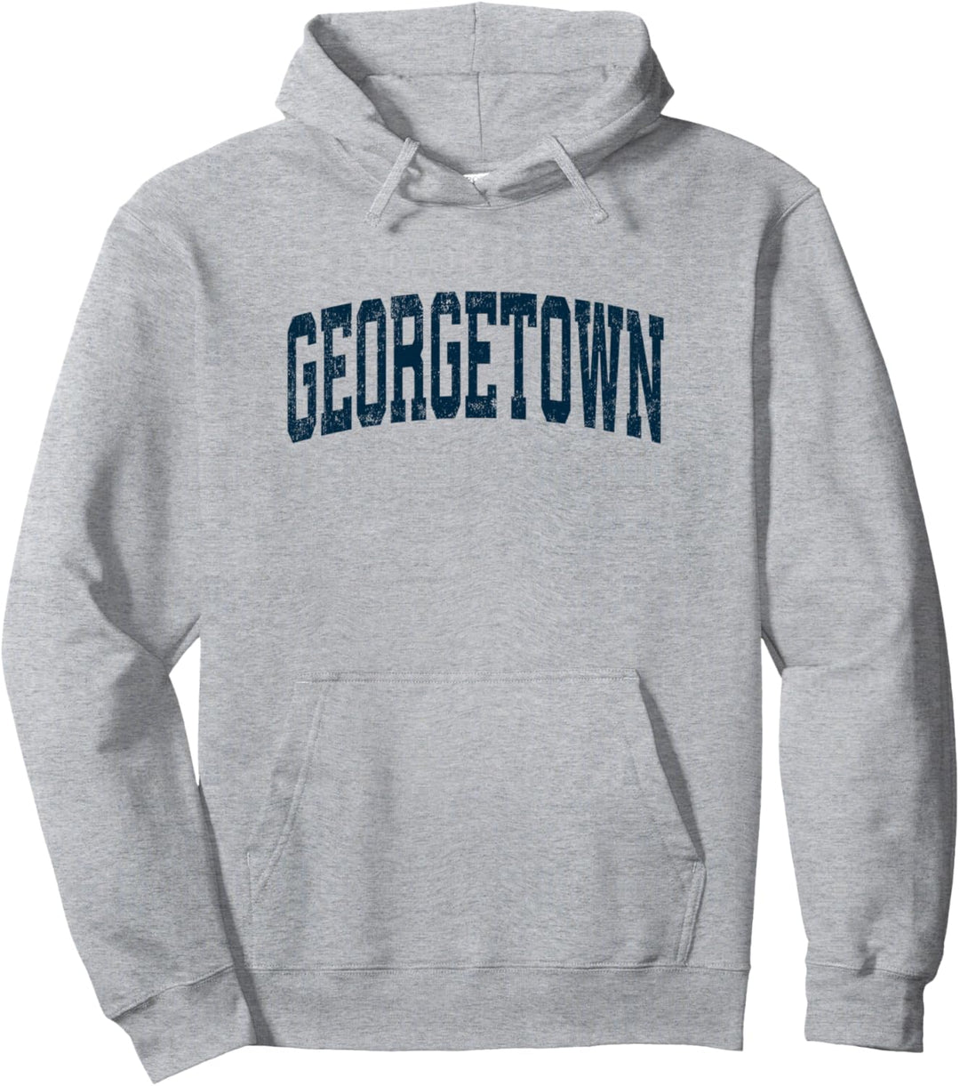 Georgetown Massachusetts MA Vintage Athletic Sports Marineblau Pullover Hoodie