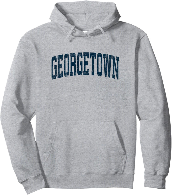 Georgetown Massachusetts MA Vintage Athletic Sports Marineblau Pullover Hoodie