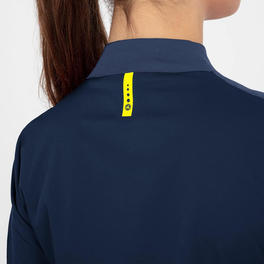 JAKO Damen Champ 2.0 Präsentationsjacke 44 marine/darkblue/Neongelb, 44 marine/darkblue/Neongelb