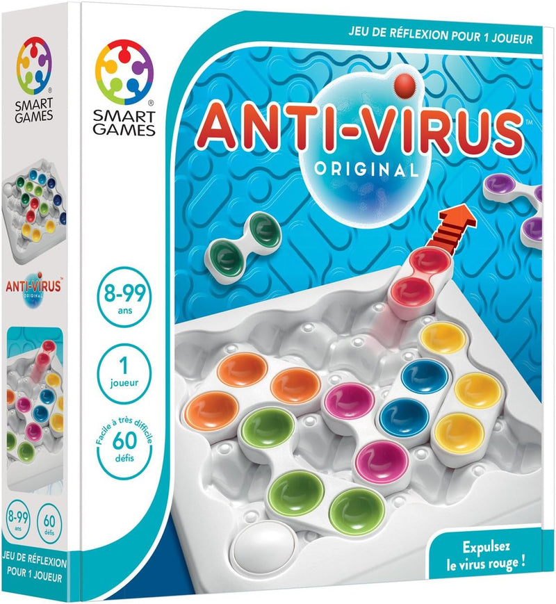 Smart Games SG 520 FR Denk- und Logikspiel, der Virus muss Raus, Anti-Virus