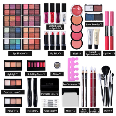 FantasyDay Multifunktions Exquisite Make-up Geschenkset Kosmetik Schmink Kit für Gesicht, Augen und