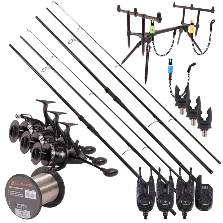 Ultimate Adventure Carp Triple Rod Set | Karpfenset