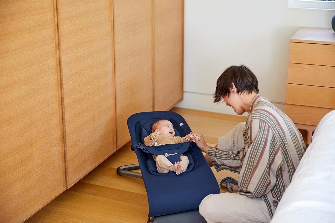 Ergobaby 3-in-1 Evolve Bouncer, Ergonomische Babywippe für Neugeborene ab Geburt bis zum Kleinkind,