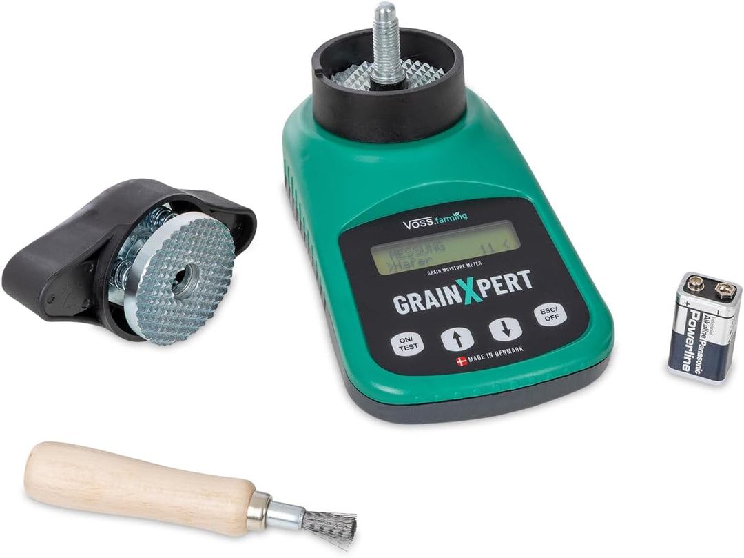 VOSS.farming GrainXpert Getreidefeuchtigkeitsmessgerät mit Mahlwerk, LCD Display, mit Transportkoffe