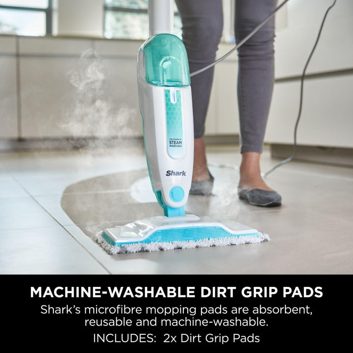 Shark Steam [S1000UK] Pocket Mop, White & Green Dampfreiniger, weiss, Dampfreiniger