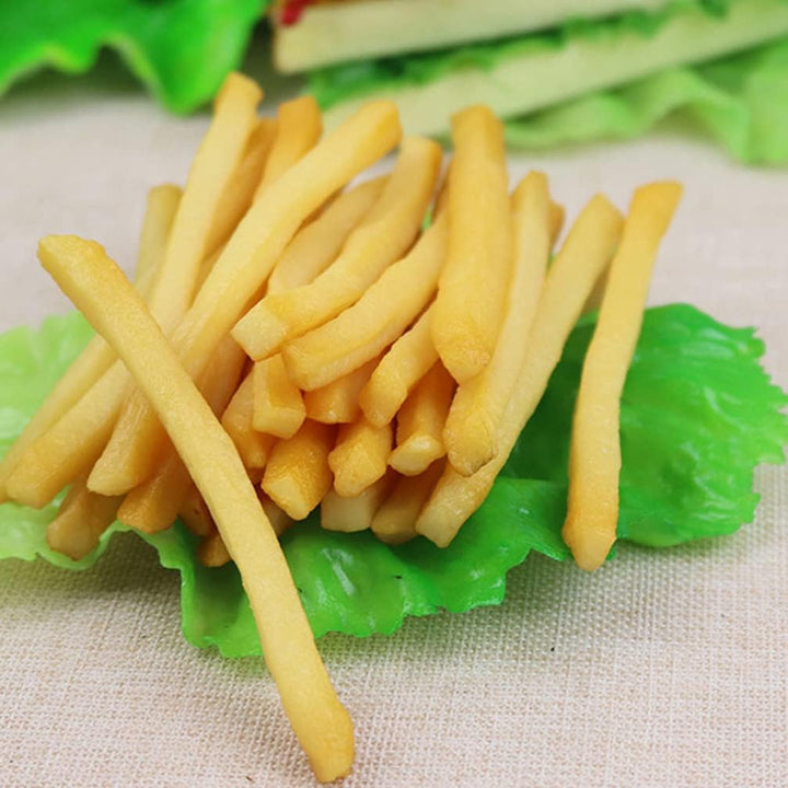 NUOBESTY 30 Stücke Gefälschte Pommes Frites Gefälschte Fast Food Simulation Künstliche Lebensmittel