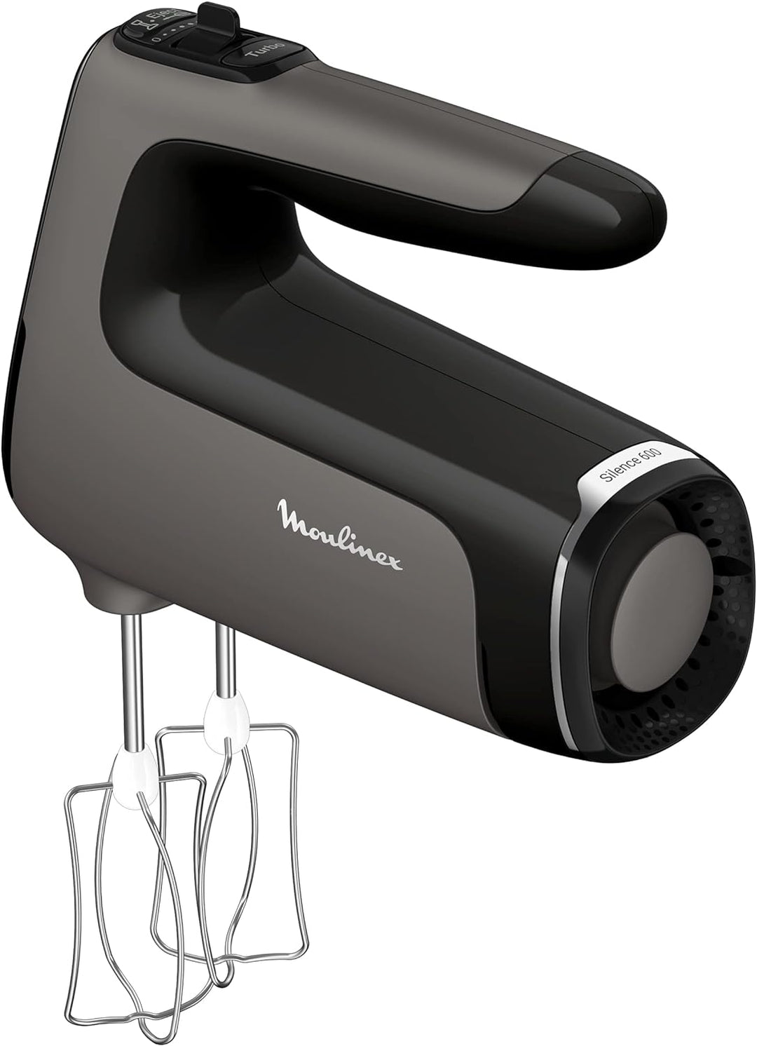Moulinex Powermix Silence HM650 Knetmaschine, 600 Watt, einstellbare Geschwindigkeiten mit Turbo-Fun