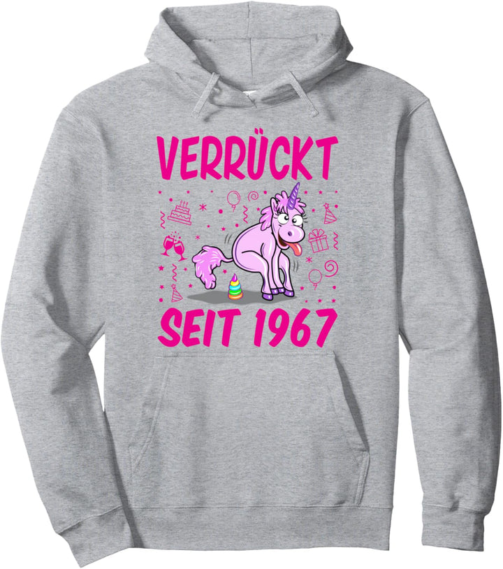 Verrückt seit 1967 56. Geburtstag 56 Jahre Jahrgang 1967 Pullover Hoodie