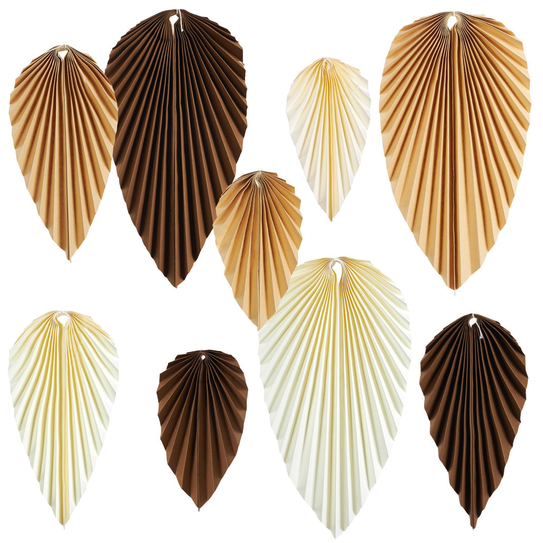 Easy Joy Autumn Decorations,Papier Leaves Deko,Hanging Paper Fan Garland Decoration,Fall Decor,Herbs