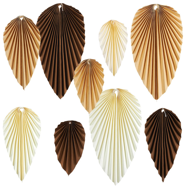 Easy Joy Autumn Decorations,Papier Leaves Deko,Hanging Paper Fan Garland Decoration,Fall Decor,Herbs