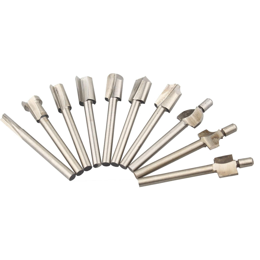 HALJIA 10 HSS Router Holz Fräser Borte Bits Dateien für Dremel Rotary Werkzeug-Set Carpenter holzbea